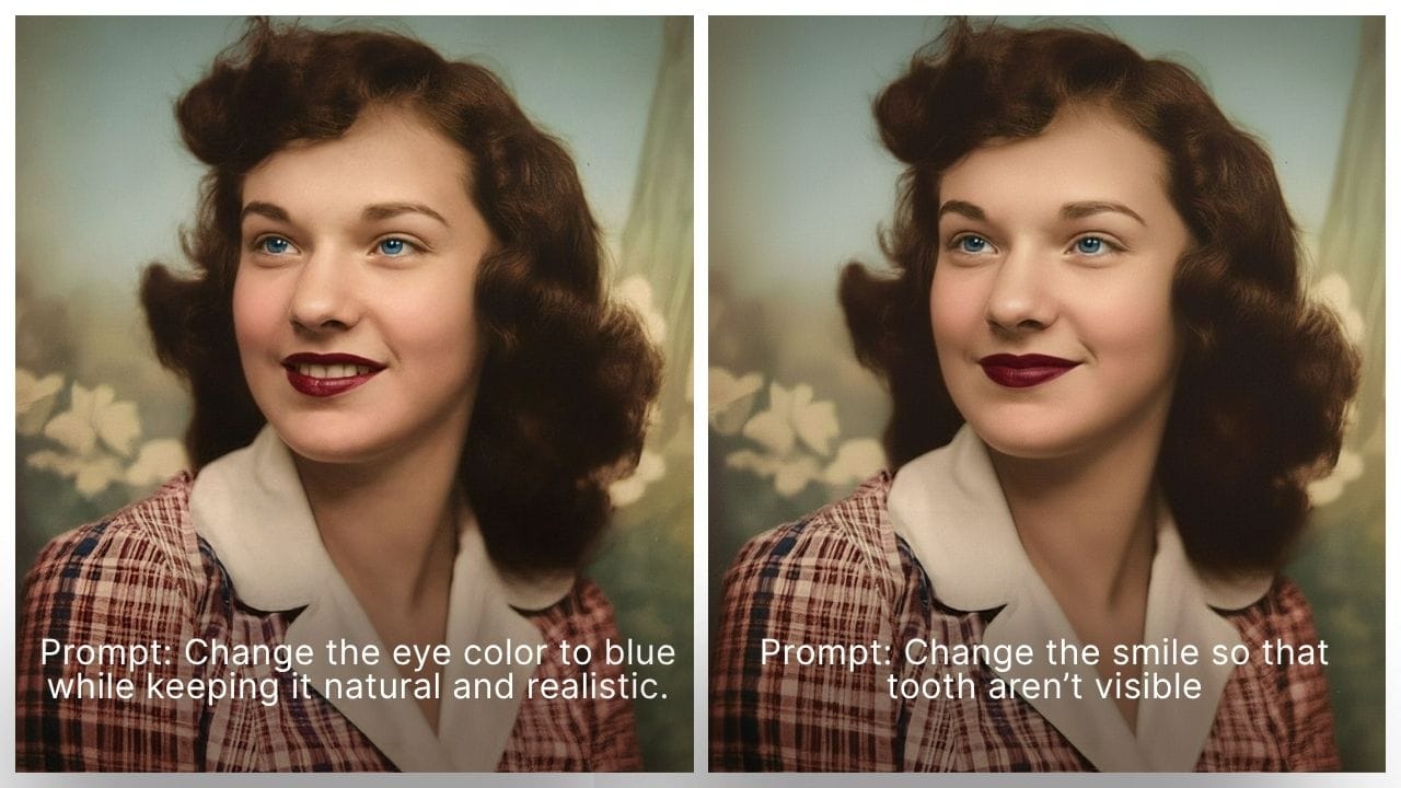 Example image showing edits applied using AI Chat Editor