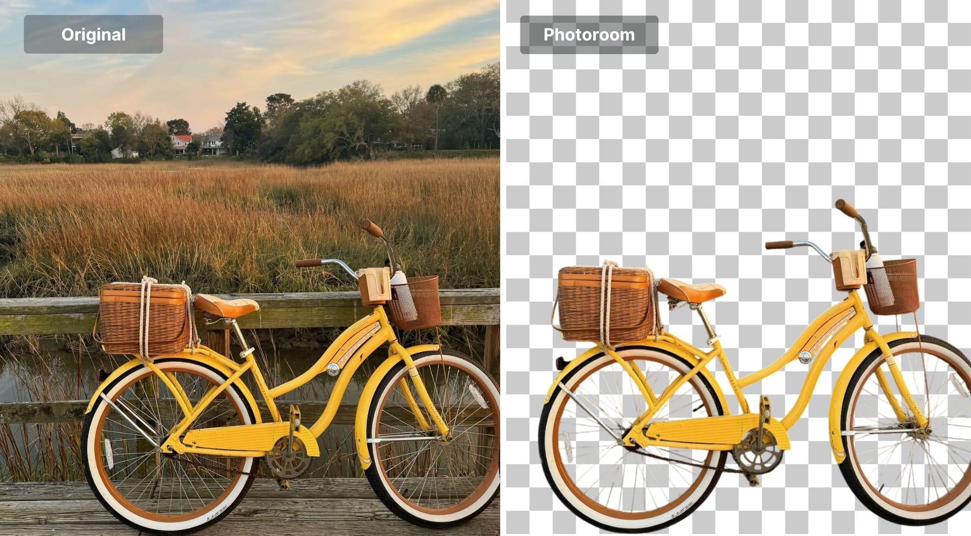 Bicycle cutout on transparent background