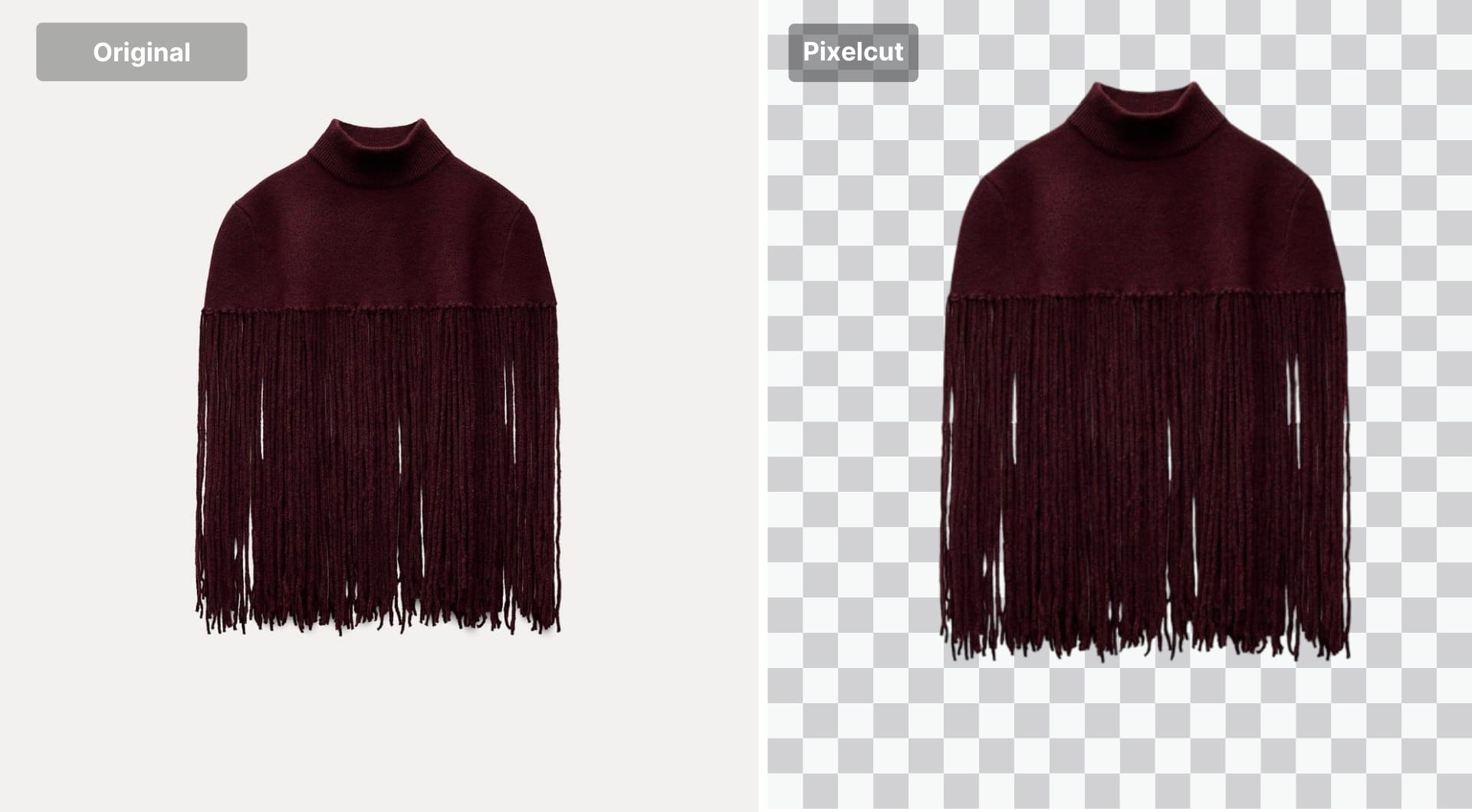 Sweater cut out on transparent background