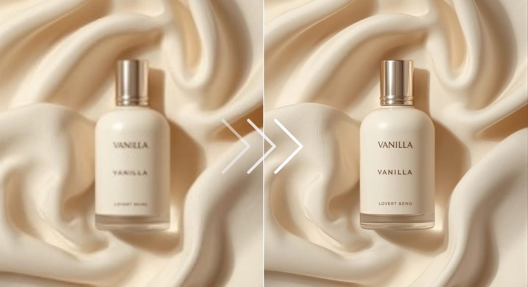 Product label before-and-after with clearer text