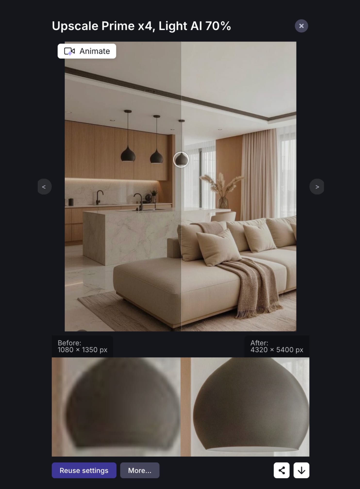 Another real estate photo before and after unpixelation