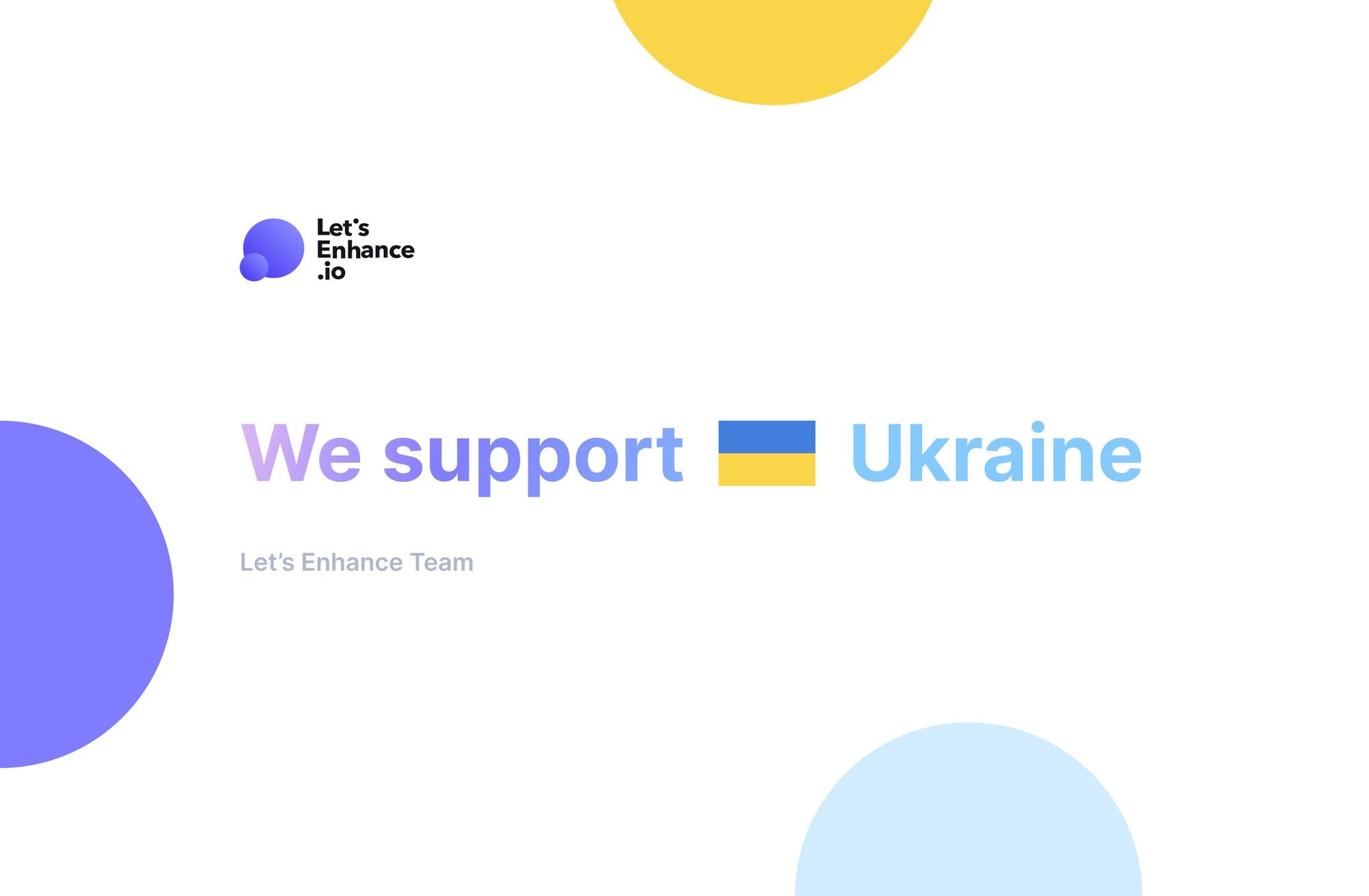 Let’s Enhance stands with Ukraine