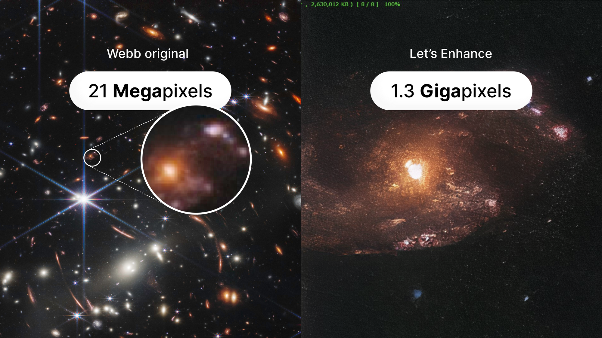 We Upscaled Webb's Space Photos to 1.3 Gigapixels with AI: Download Them for Free
