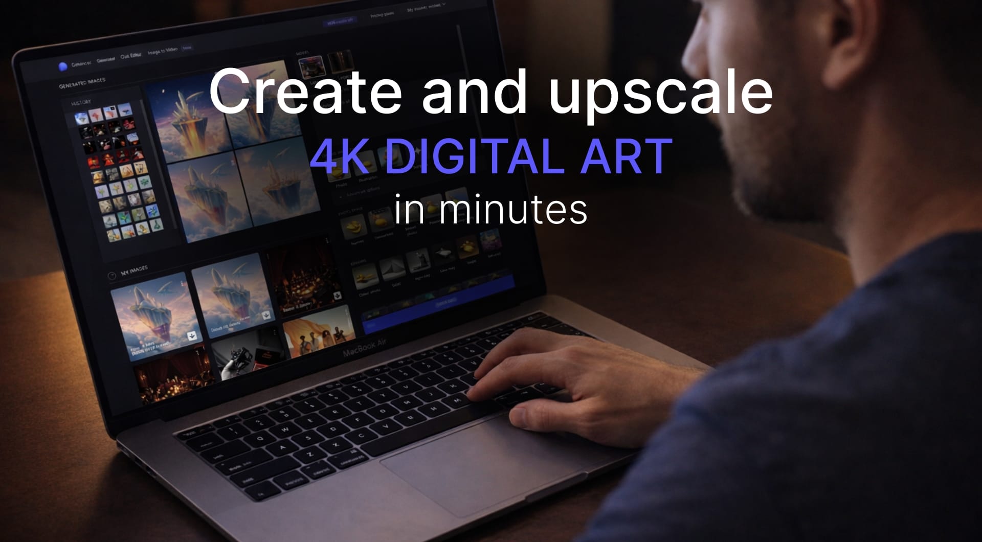Create and upscale digital art to 4K