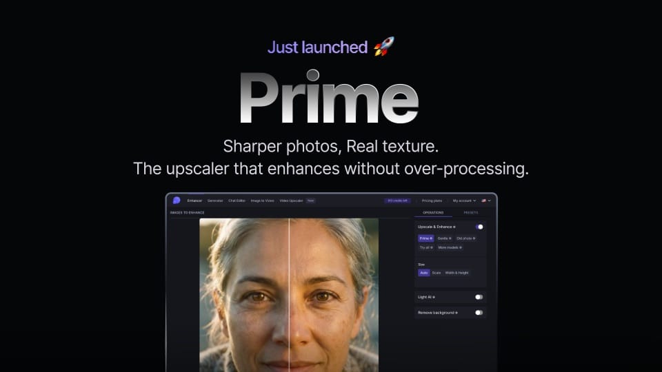 Introducing Prime: the upscaler that makes images sharper without making them fake