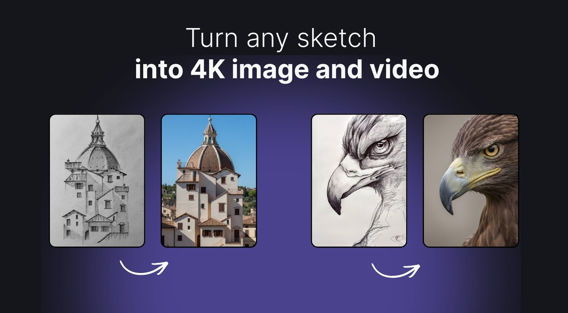 Turn any sketch into 4K photo and video [LetsEnhance 2026]