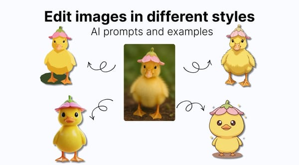20+ AI image editing styles: prompts, examples and free workflow