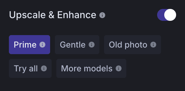 Choose upscale factor