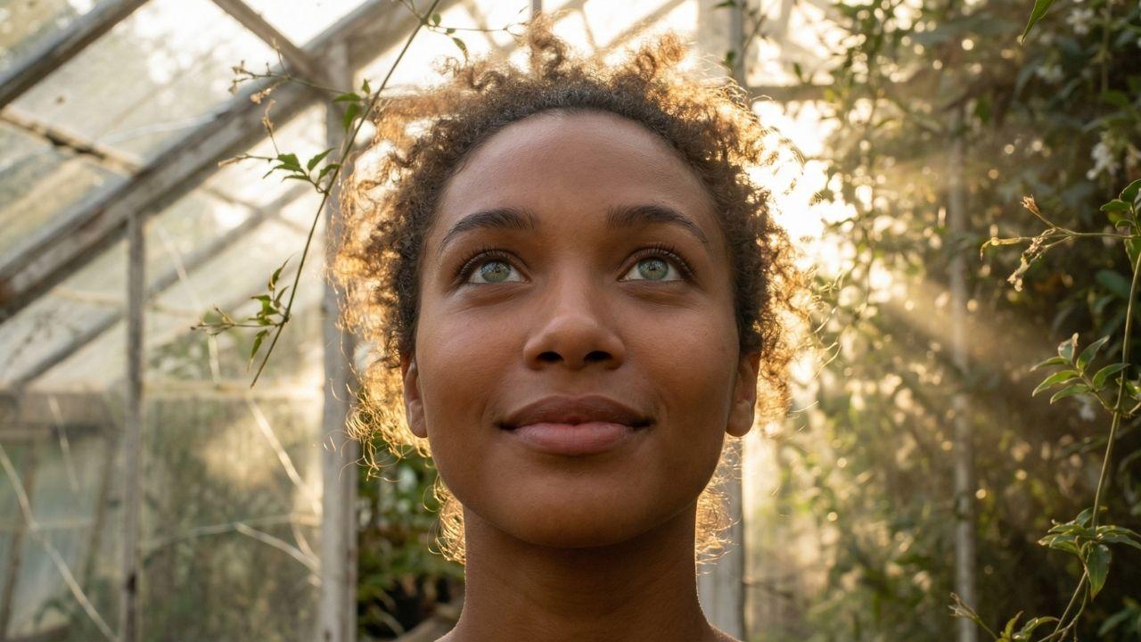 Enhanced portrait with sharpened eyes and clarified skin texture maintaining a natural look